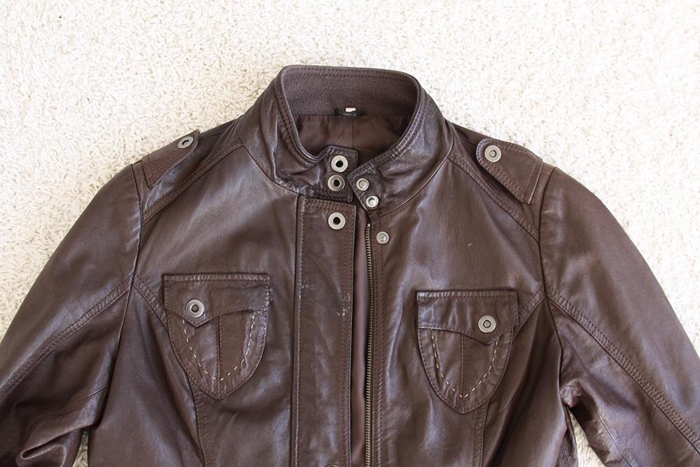 Mooie Soepele Leren Yessica Jas (Maat 38)* € 50,-, Maat 38/40 (M), Bruin, Yessica, Ophalen of Verzenden