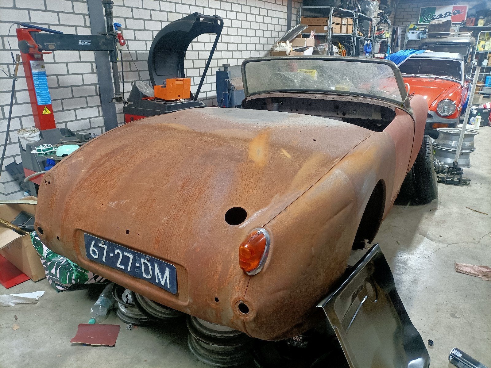 austin healey sprite mk1 carrosserie, Ophalen