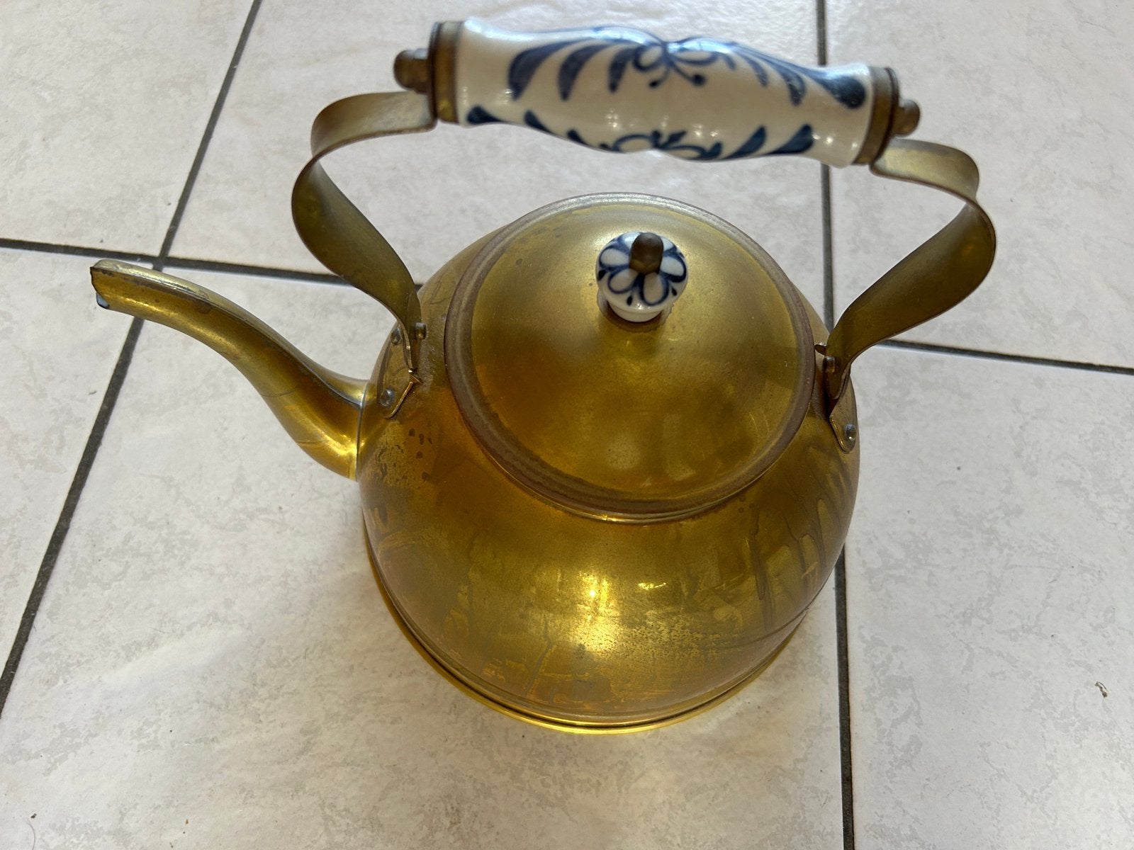 Koperen theepot, Ophalen of Verzenden, Koper