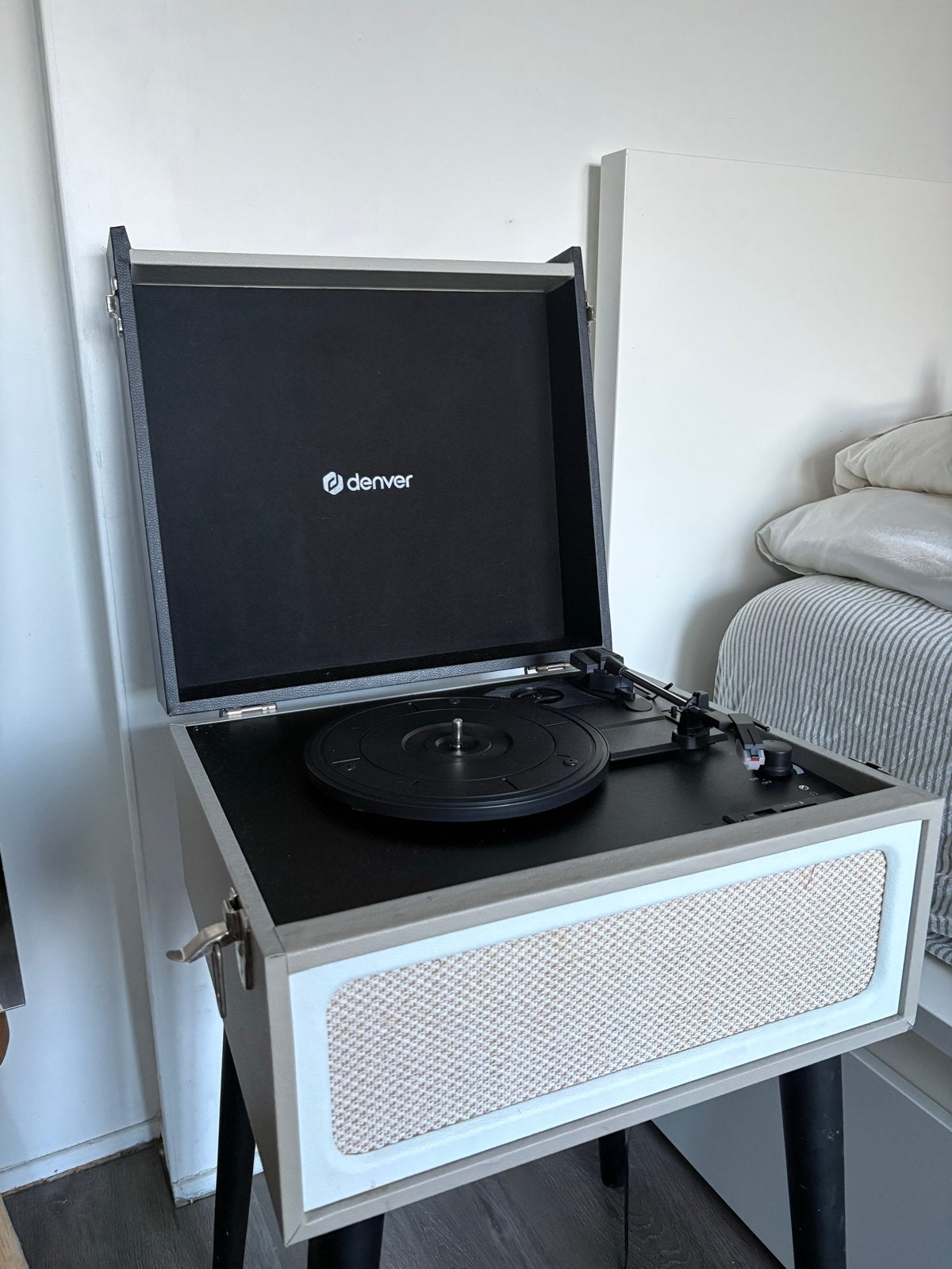 Denver VPR-250 Platenspeler met Bluetooth en poten, Gebruikt, Automatisch, Platenspeler, Ophalen