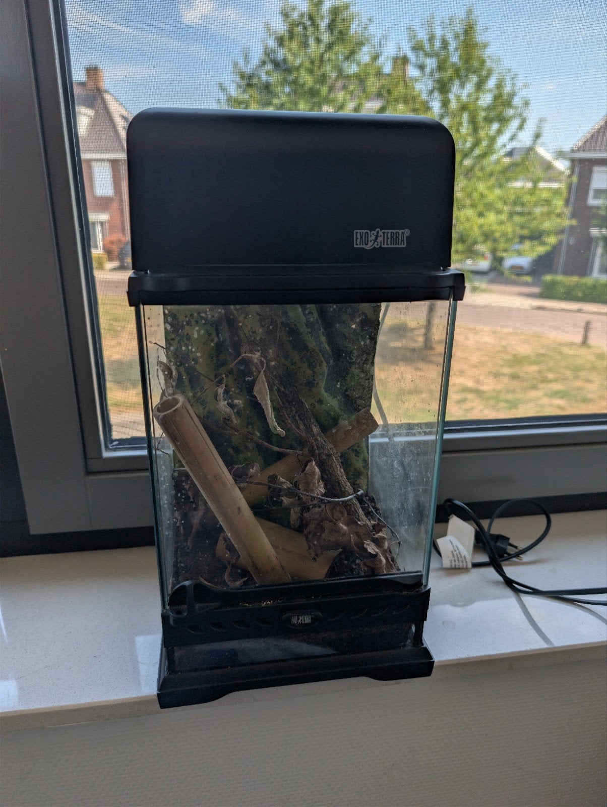 Exo Terra 20x20x30cm inclusief lichtkap, Ophalen, Gebruikt, Terrarium of Paludarium