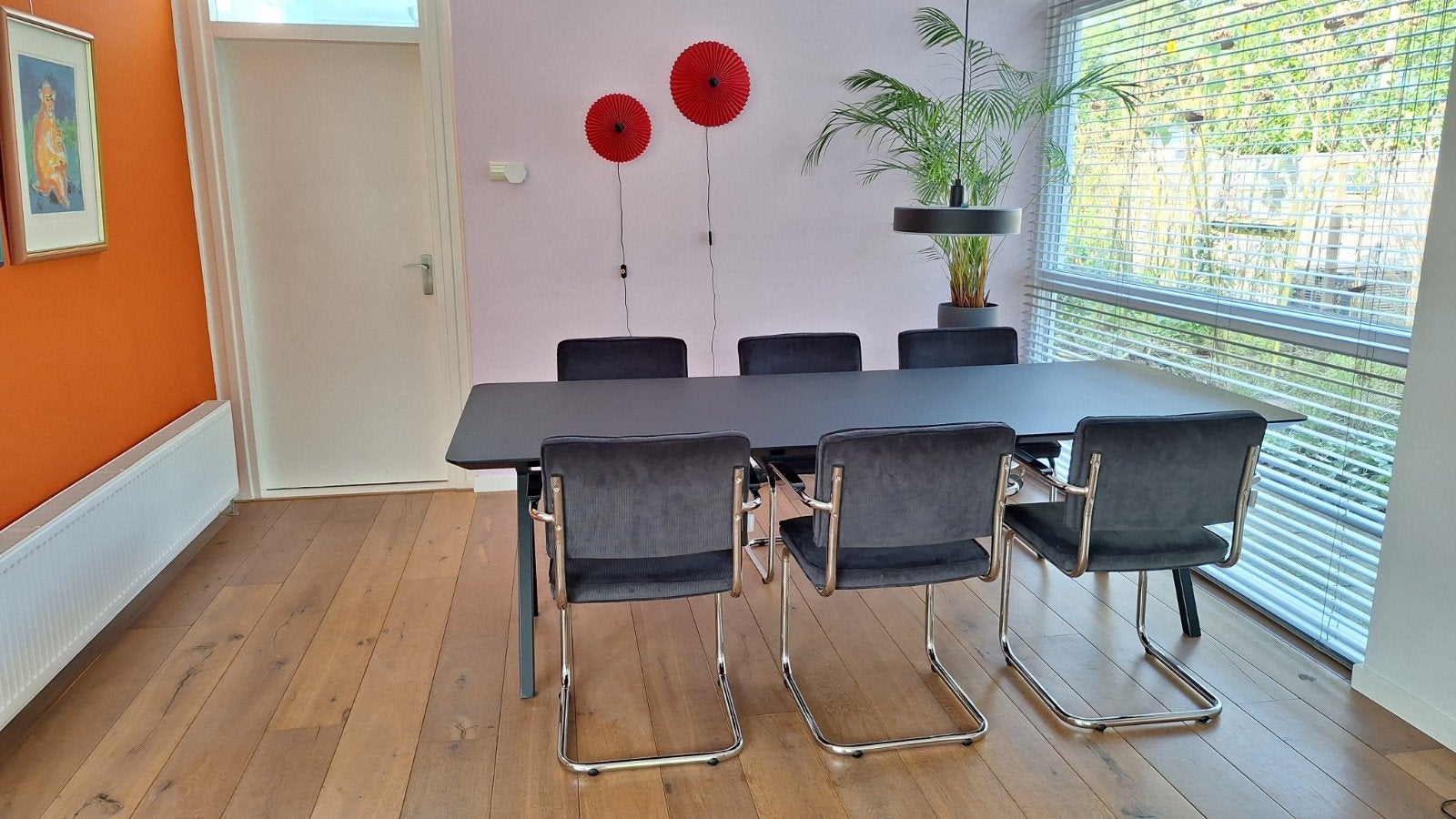 Studio Henk eettafel Slim X (afm. 240 x 100 cm) HPL zwart, Huis en Inrichting, Modern. Design. Industrieel., 100 tot 150 cm, 200 cm of meer