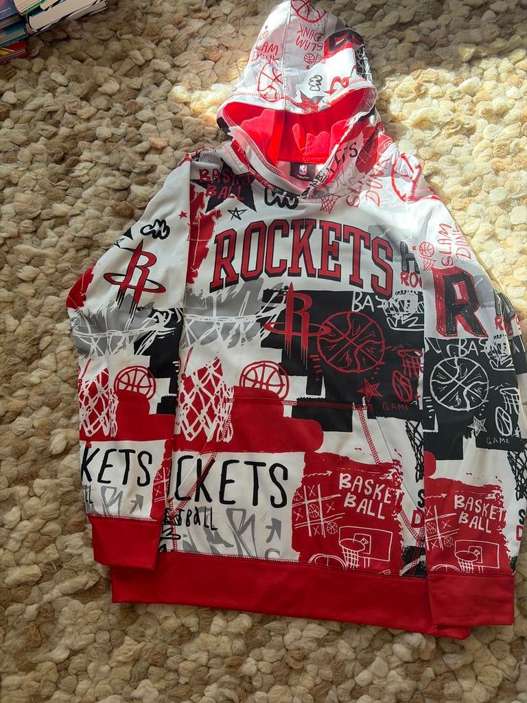 Originele NBA Houston Rockets Hoodie - Jeugd Maat L/G 14/16, Ophalen of Verzenden, Zo goed als nieuw, Jongen of Meisje