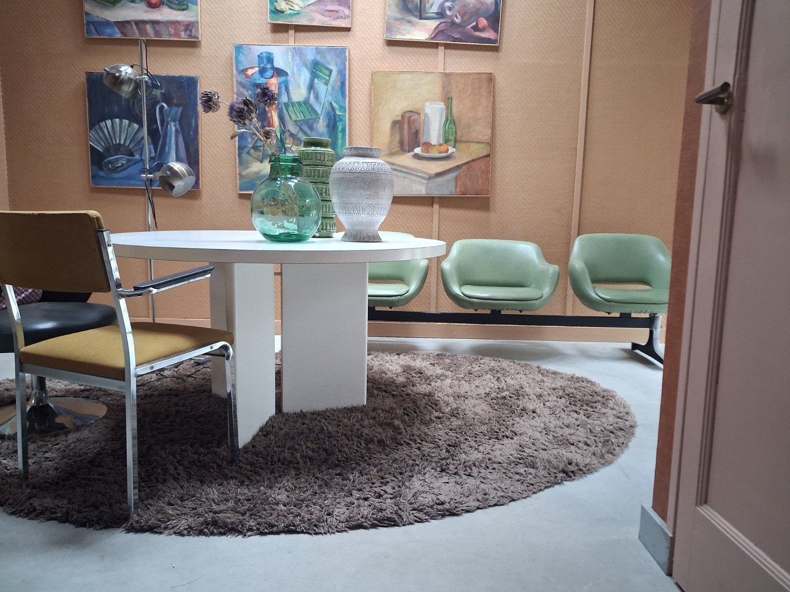 vintage jaren 70 kuipstoelen bank design midcentury, Ophalen, Huis en Inrichting