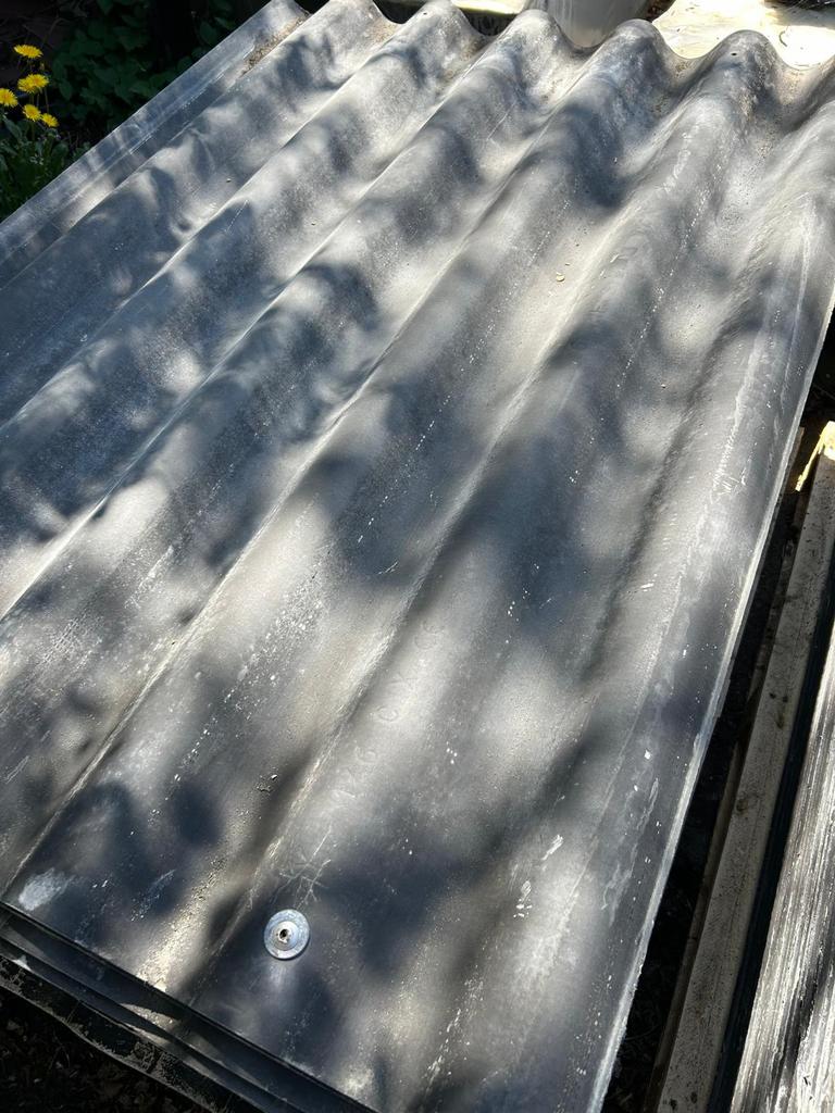 Eternit golfplaten gebruikt – 110x153 cm – €5 p/st, Ophalen, Gebruikt, Overige materialen