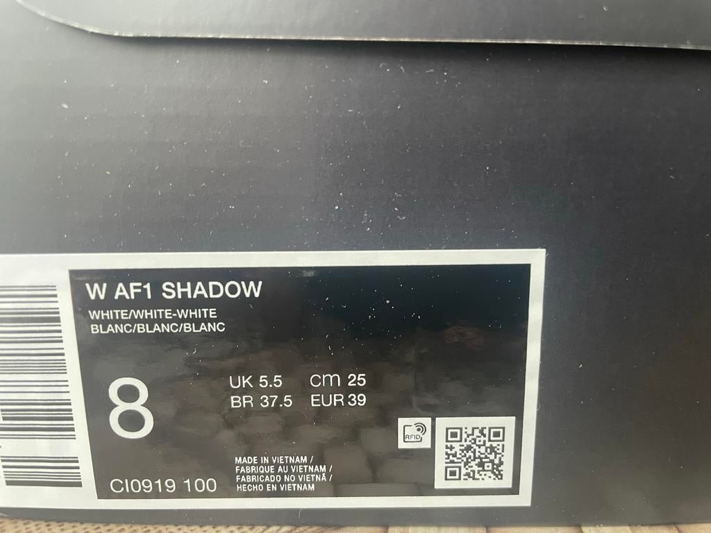 Nike Air Force 1 Shadow Witte Sneakers Maat 39, Kleding | Dames, Schoenen, Wit, Nieuw, Ophalen of Verzenden, Sneakers of Gympen