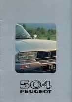 Peugeot 504 Coupe en Cabriolet brochure/auto folder '80, Ophalen of Verzenden, Zo goed als nieuw, Volkswagen