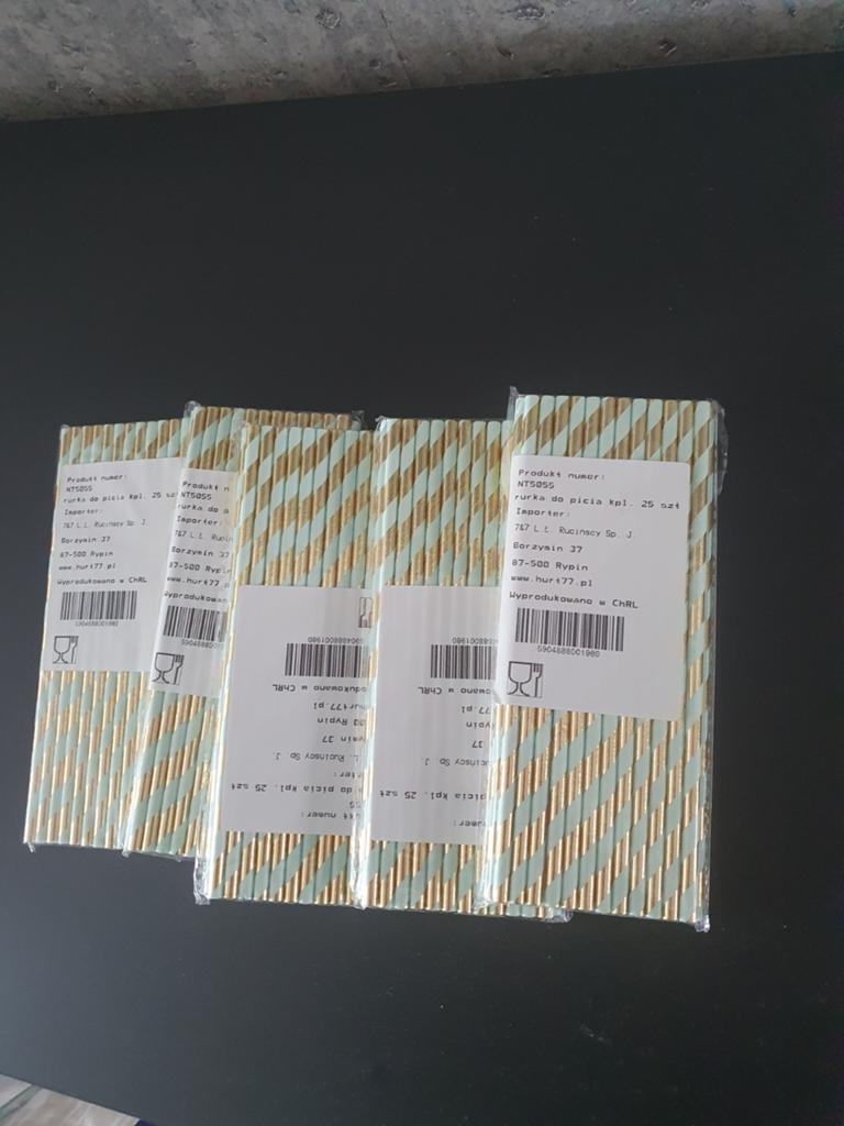Nieuwe set van 5 pakjes papieren rietjes, Ophalen of Verzenden, Nieuw