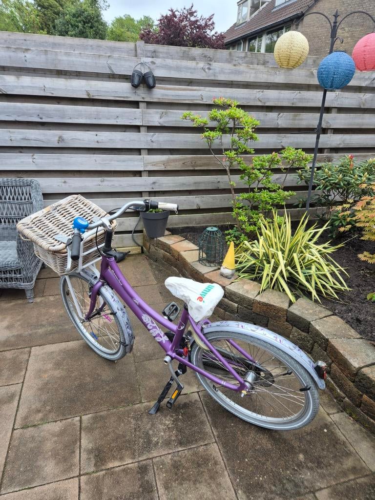 Kinderfiets frame 38 cm - paars, met mandje, Ophalen, Gebruikt, 20 inch of meer
