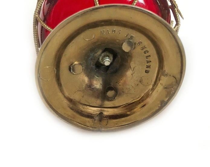 Antieke Engels brocante bonbonschaaltje met handvat goud, Ophalen of Verzenden