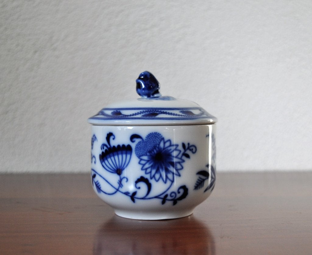 Vintage Oscar Schaller & Co. Zwiebelmuster Suikerpot 10 cm, Antiek en Kunst, Ophalen of Verzenden