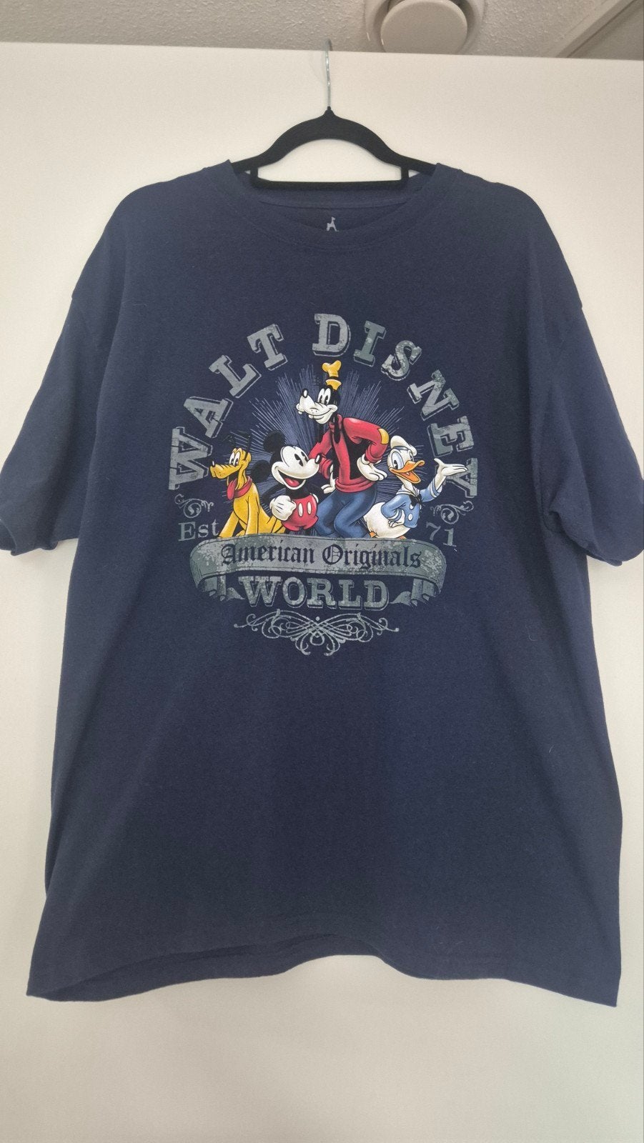 Walt Disney World T-shirt XL - Mickey, Goofy, Donald, Pluto, Blauw, Overige maten, Ophalen of Verzenden, Zo goed als nieuw
