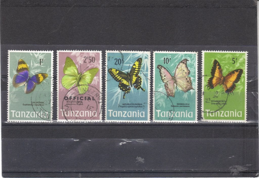 Tanzania Vlinders gest, Ophalen of Verzenden, Tanzania, Gestempeld
