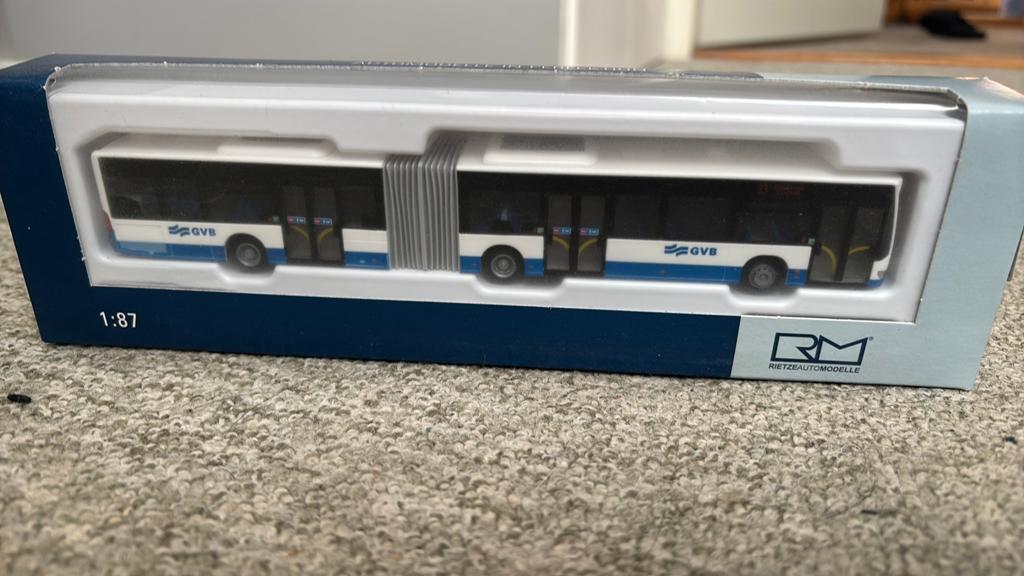 Rietze Mercedes Citaro GVB gelede bus 1:87, Hobby en Vrije tijd, Modelauto's | 1:87, Ophalen of Verzenden, Nieuw, Bus of Vrachtwagen