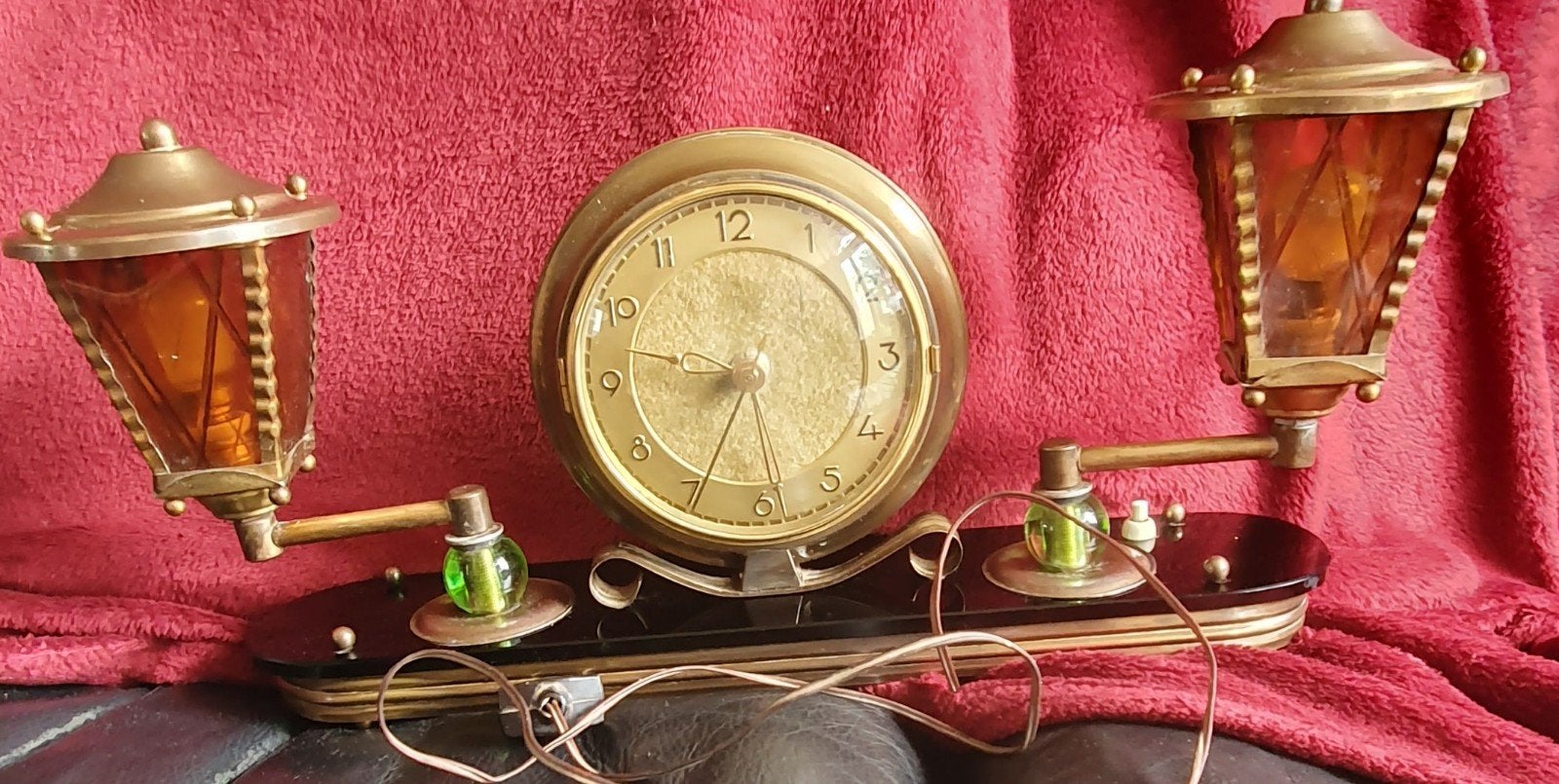 Antieke Jacob Palmtag Tafelklok met Lampen, Ophalen of Verzenden