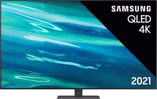 Samsung QE55Q80AAT 55 inch met een storing, Ophalen, Philips, 50 Hz, 100 cm of meer
