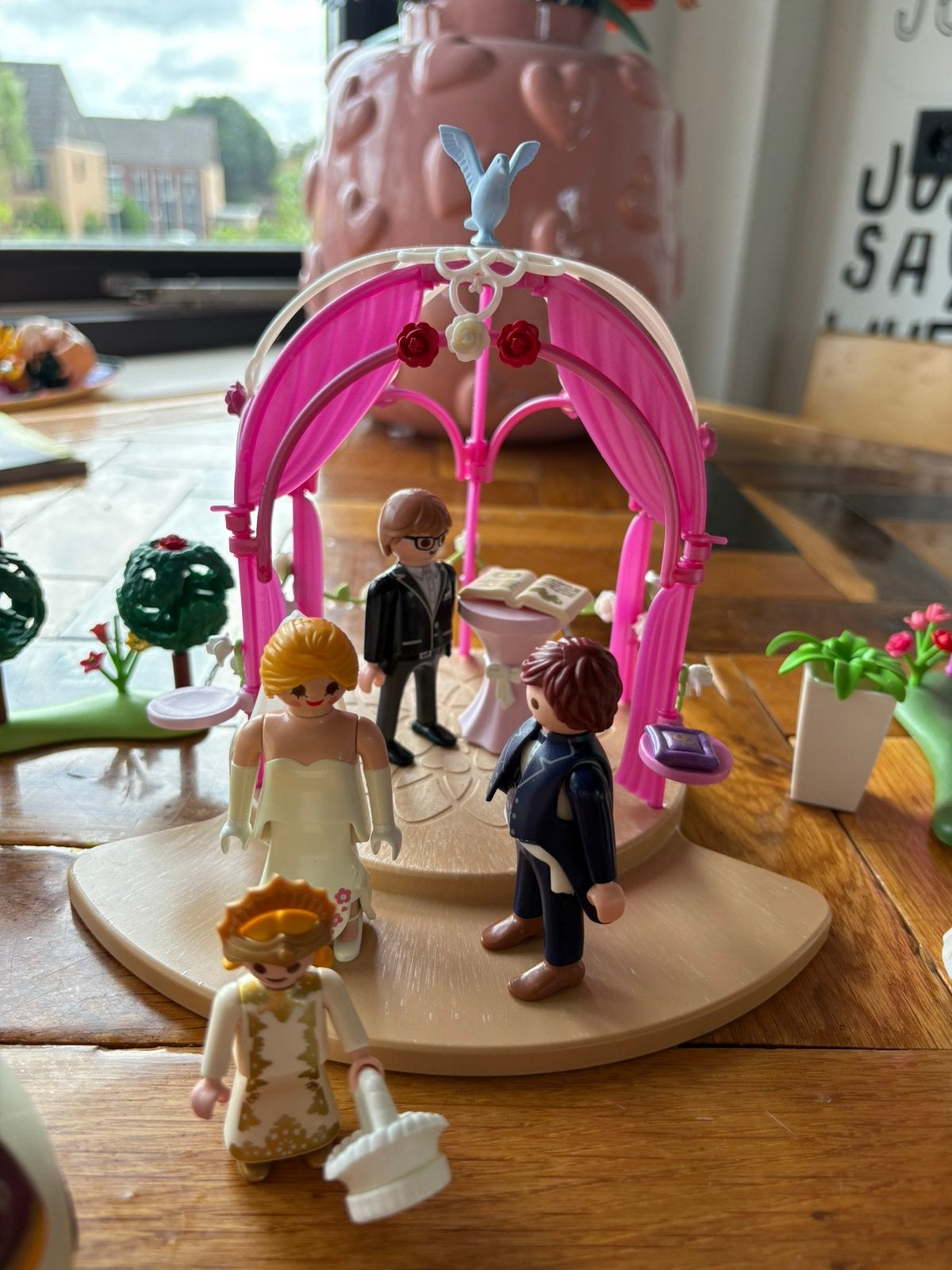Playmobil bruiloft trouwerij huwelijksfeest bruidspaar, Ophalen of Verzenden, Gebruikt, City life, Complete set