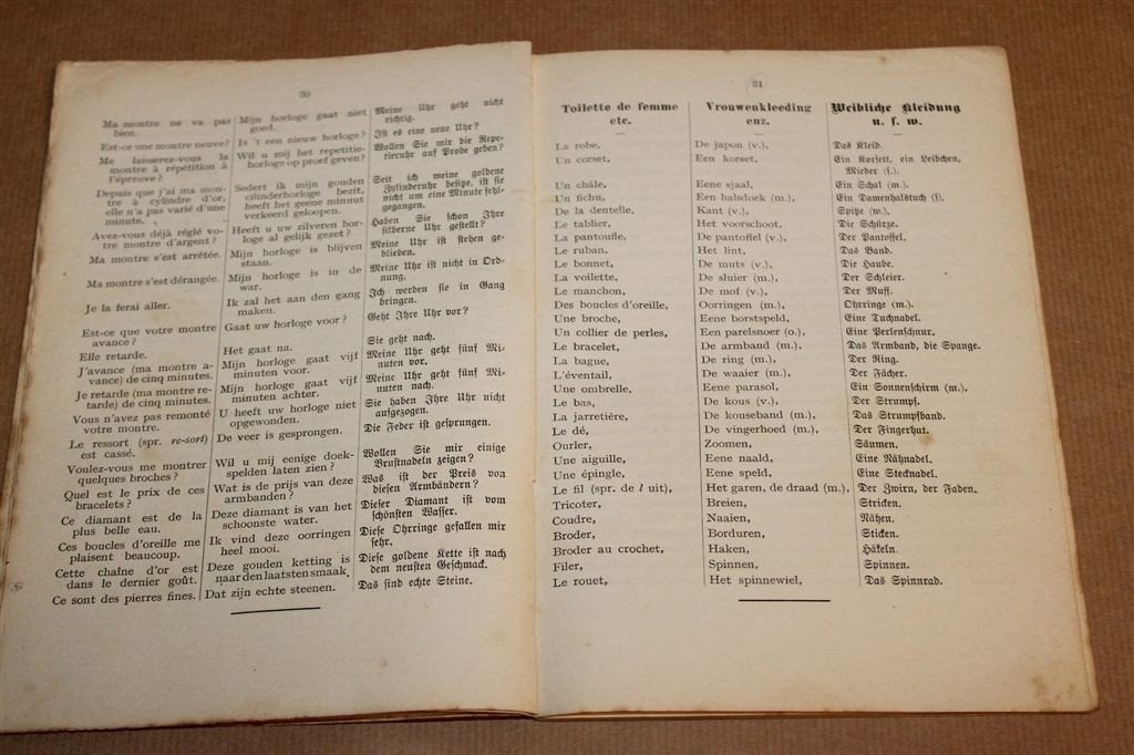 De Kleine Tolk — Woorden en Zinnen in Frans en Duits 1921, Ophalen of Verzenden