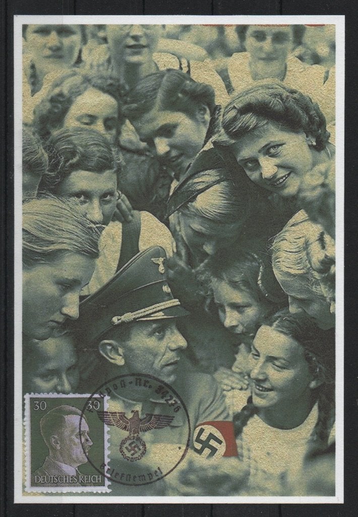 C37) postkaart propaganda wo2 GERMANY, Verzenden, BRD, Gestempeld