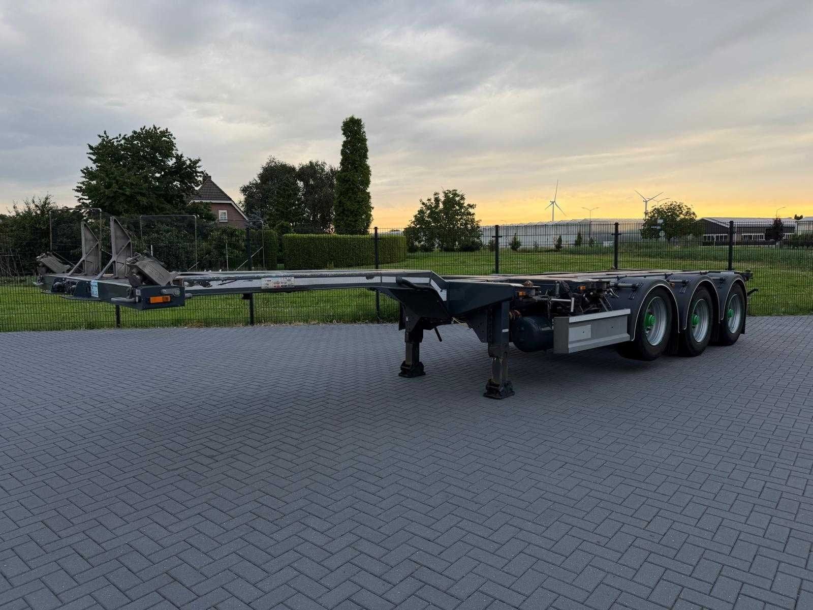 D-tec - CONTAINER TRANSPORT - FLEXITRAILER - Oplegger - 2019, Auto's, Overige brandstoffen, Origineel Nederlands, Bedrijf, Aanhangers en Opleggers