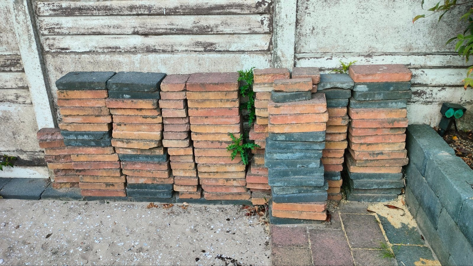 Terrastegels +/- 18m2, Tuin en Terras, Ophalen, Gebruikt, Composiet, 10 m² of meer
