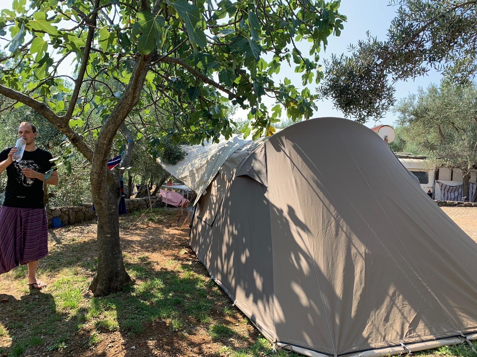 Falco Havik 3200 tent met grondzeil, kookstel en muggenlampe, Ophalen, Gebruikt, Tot en met 4