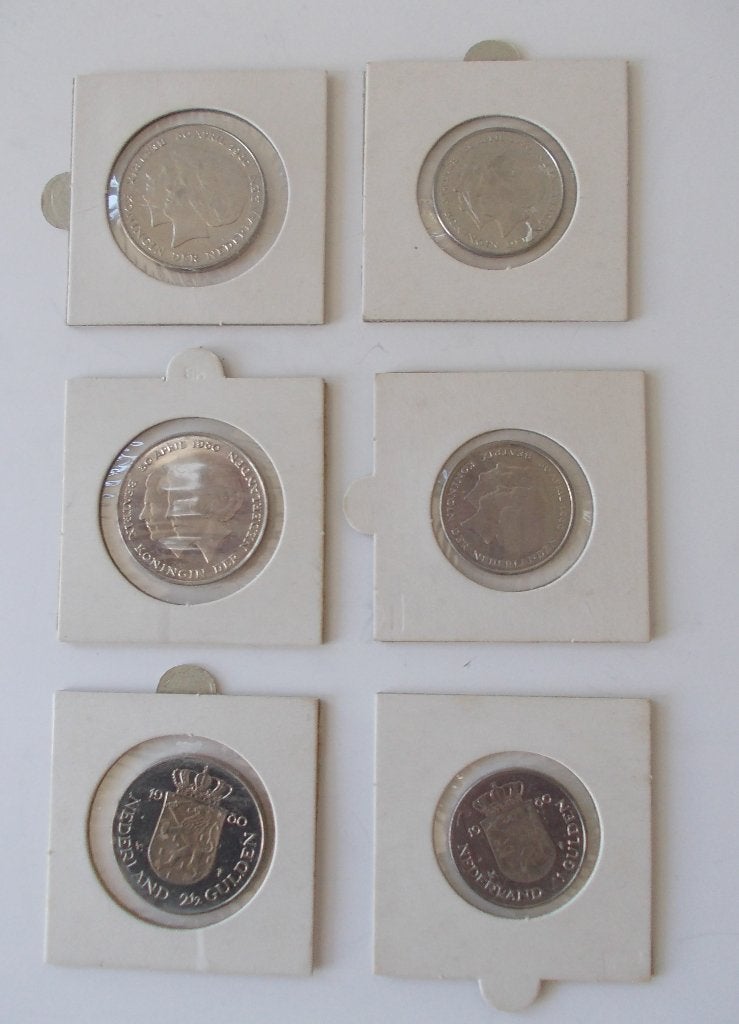 2x3 dubbelkoppen Juliana/Beatrix 1980 (FDC), Ophalen of Verzenden, Koningin Juliana, 2½ gulden, Losse munt