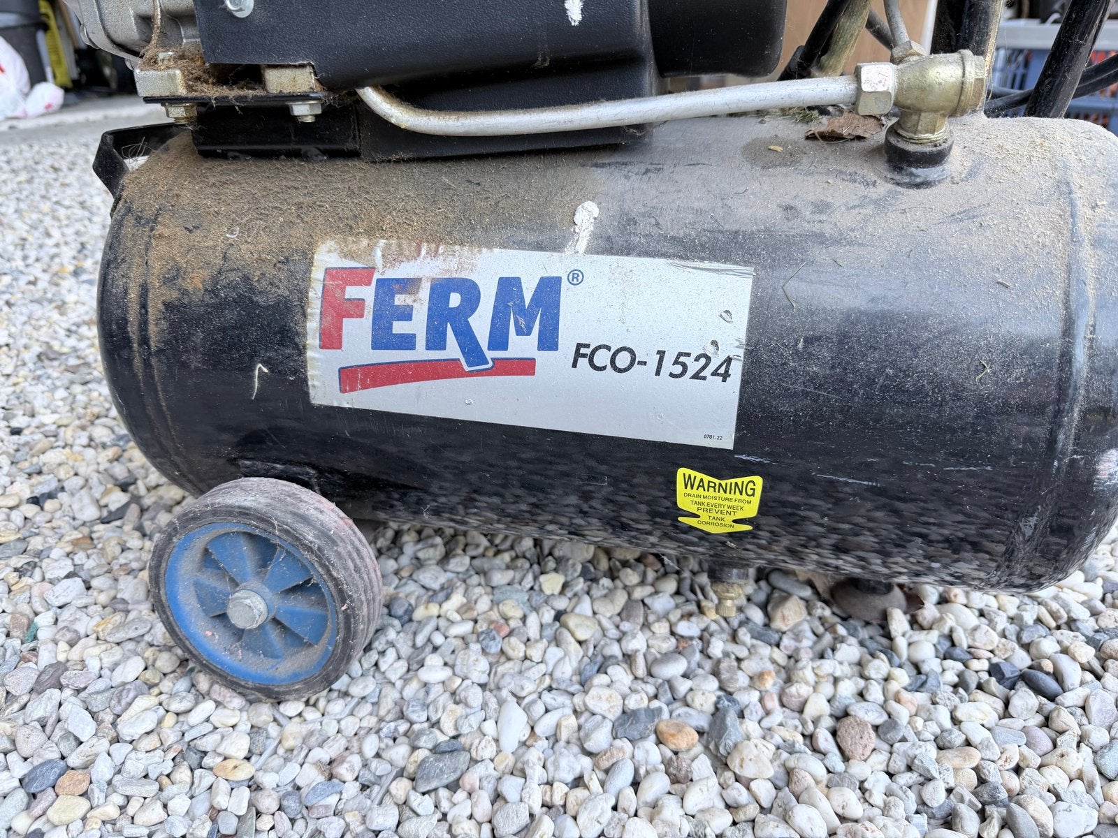 Ferm compressor FCO-1524, Doe-het-zelf en Verbouw, Ophalen, Gebruikt, 6 tot 10 bar, Minder dan 200 liter/min