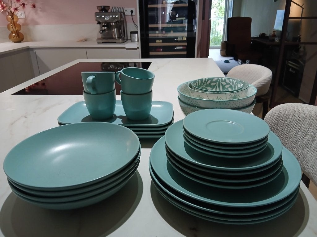 FÄRGKLAR servies licht turkoois, Ophalen, Gebruikt, IKEA, Overige stijlen