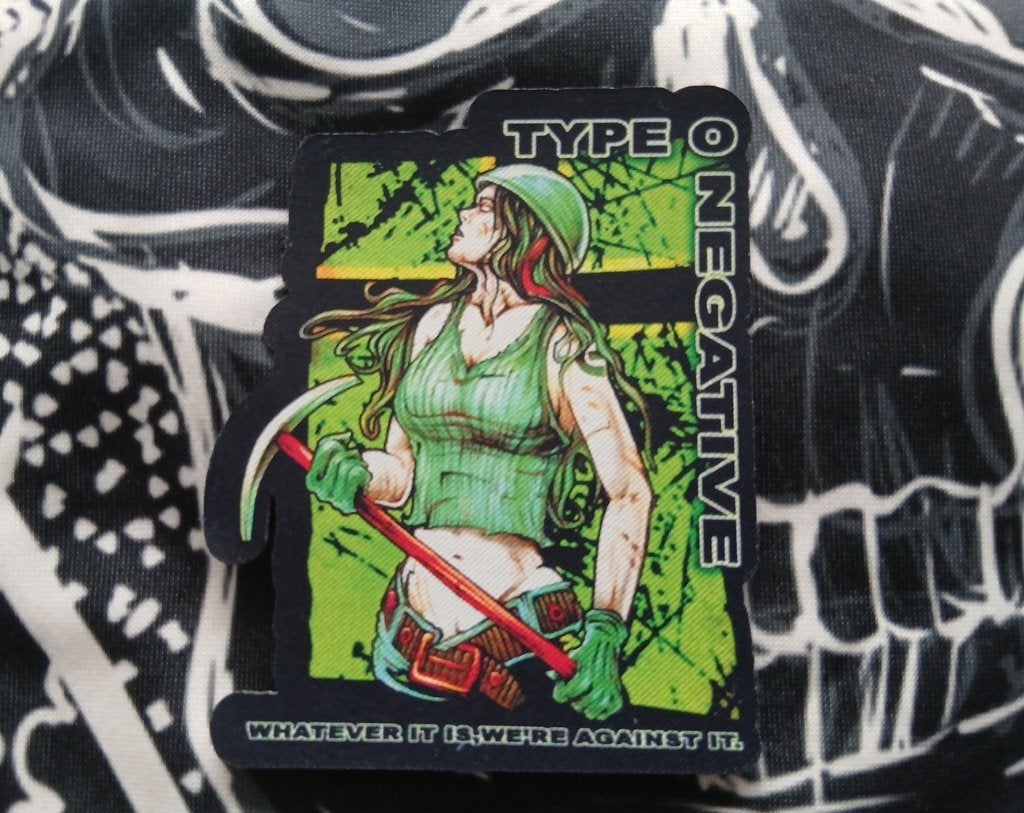 Type O Negative mooie  whatever it is shaped patch t31, Ophalen of Verzenden, Nieuw, Kleding
