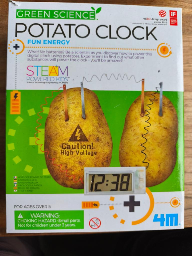 Green science potato clock, Ophalen, Bouwen