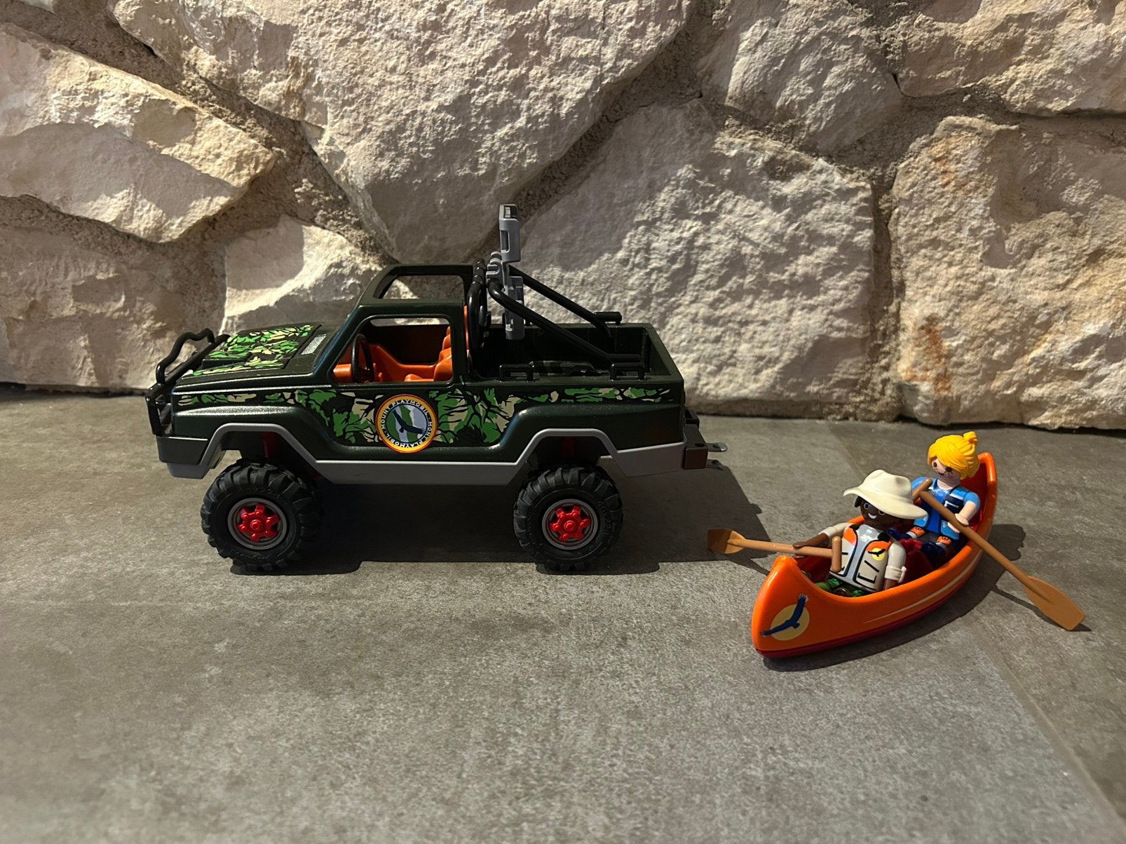 Playmobil 5558 Wild Life Adventure Pickup met Kajak, Kinderen en Baby's, Wild life, Gebruikt, Losse onderdelen, Voertuig