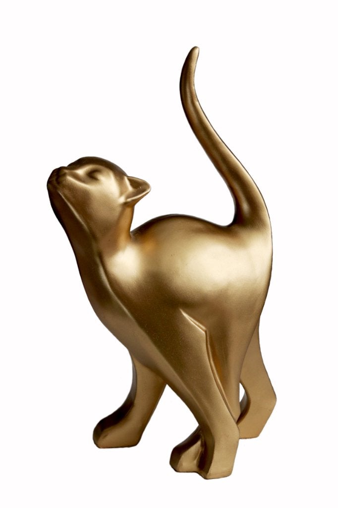 Urn poes hoge staart goud 850ml, Ophalen of Verzenden, Nieuw, Goud