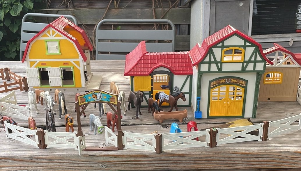 Playmobil paardenstal 6926 en ponyranch 5222, Ophalen of Verzenden, Gebruikt