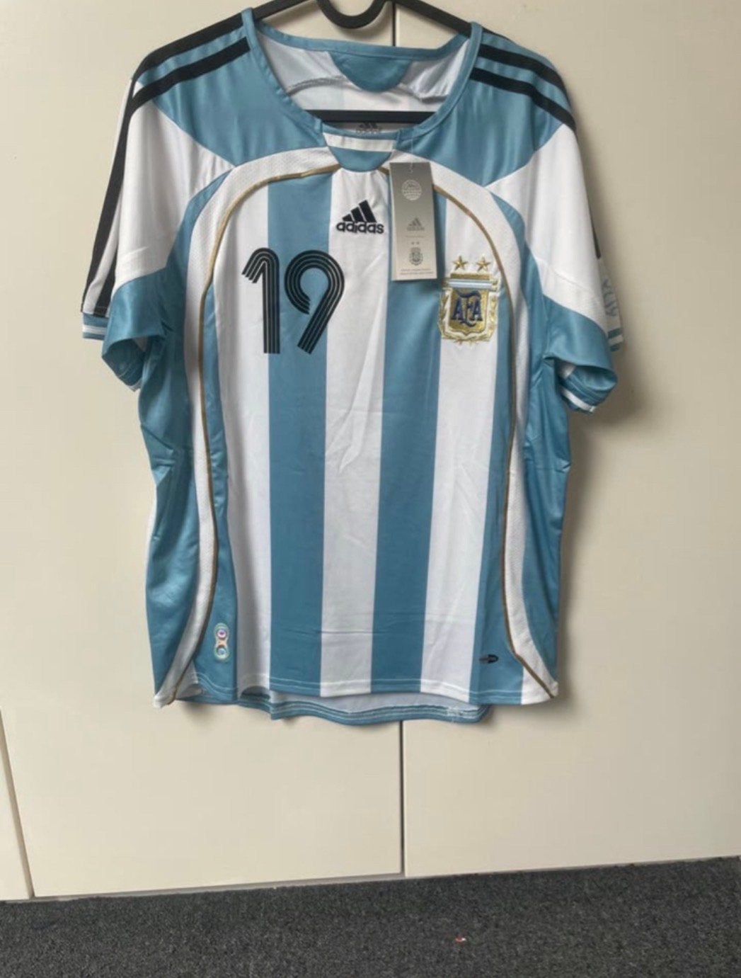 Adidas Argentinië Messi Thuisshirt - Maat S/M, Kleding | Heren, Sportkleding, Nieuw, Voetbal, Maat 46 (S) of kleiner, Verzenden