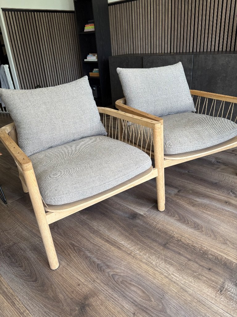 X2 Sofa company Enzo chair fauteuil, Ophalen, Gebruikt, 75 tot 100 cm, 50 tot 75 cm