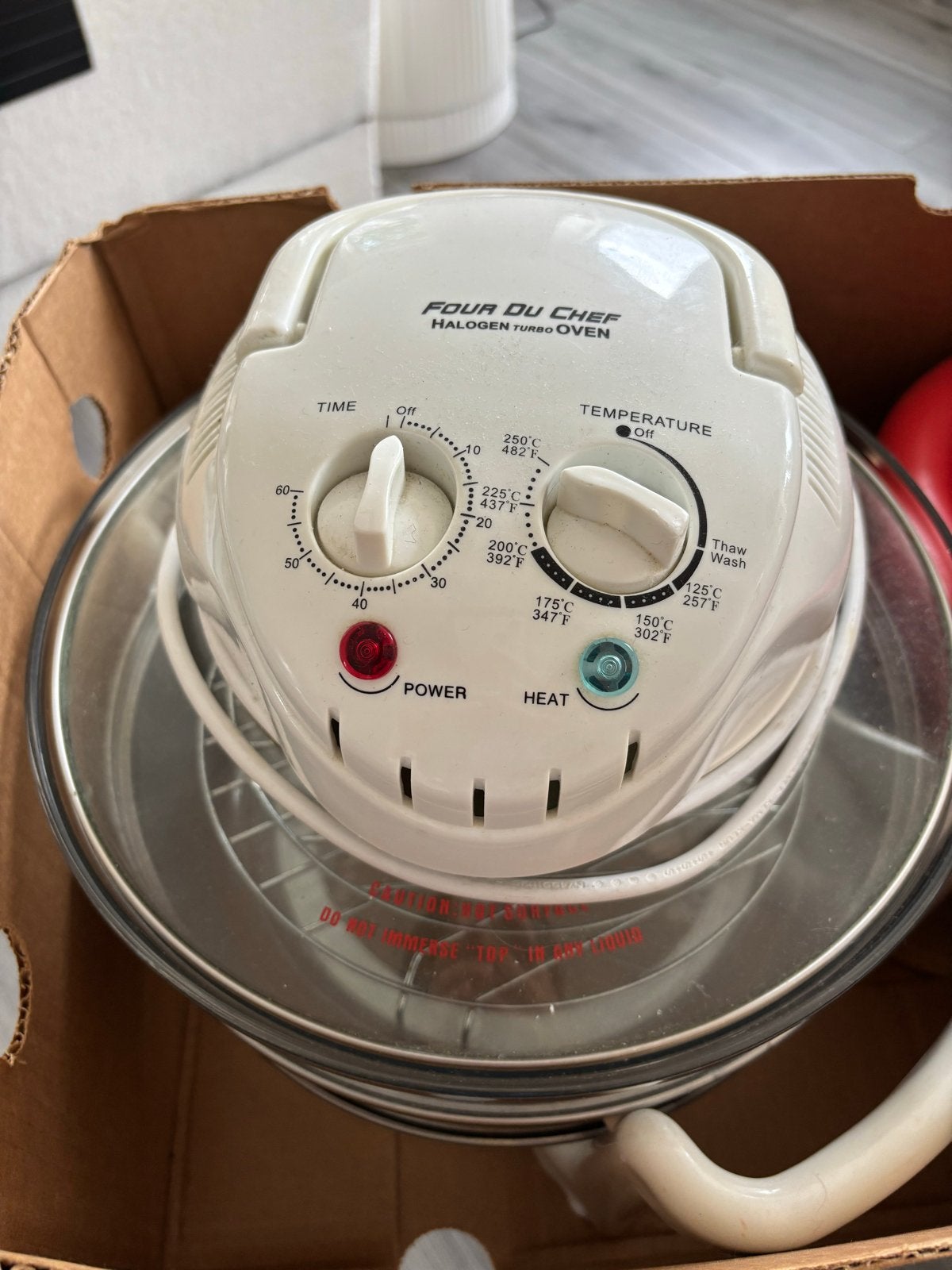 Four Du Chef Halogeen Turbo Oven - Zo goed als nieuw, Minder dan 45 cm, Overige merken, Zo goed als nieuw, Vrijstaand