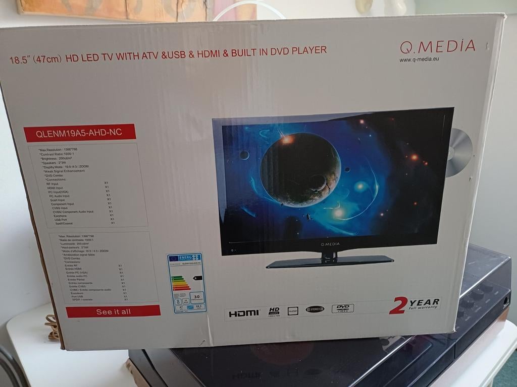 Analoge tv met DVD speler + afstandsbediening, Ophalen, IMac