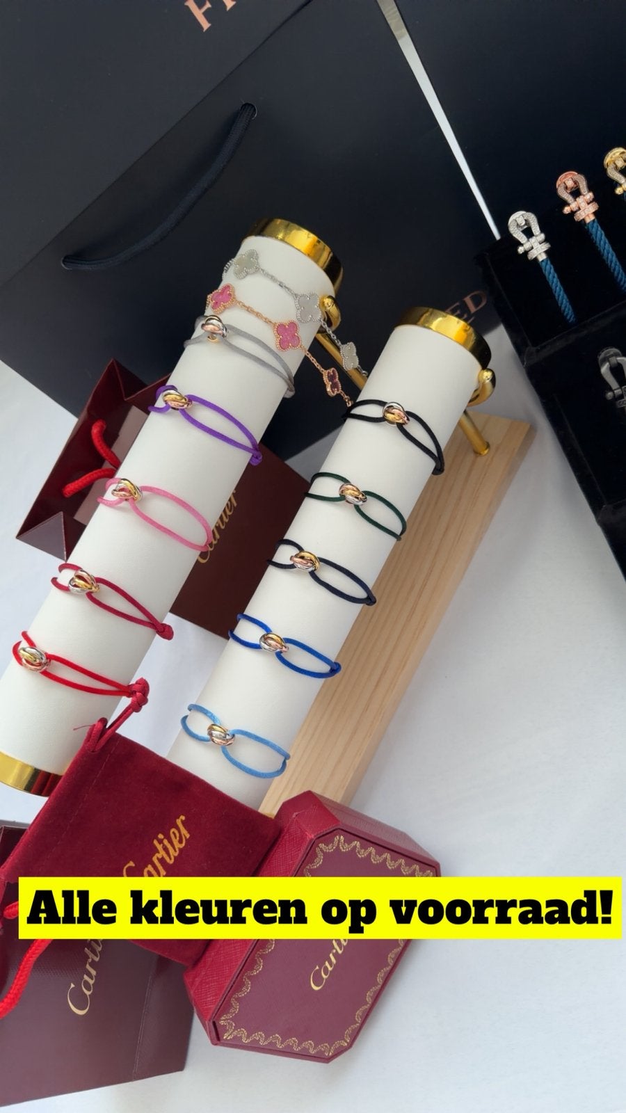 Cartier trinity armband, Staal, Ophalen of Verzenden, Zo goed als nieuw, Goud