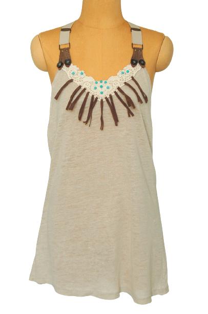 Stardust Avenue top, bohemian linnen, Mt. XL, Verzenden, Beige, Maat 46/48 (XL) of groter, Zo goed als nieuw
