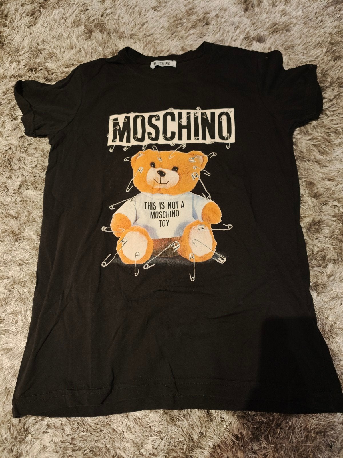 Moschino shirt S, Zwart, Zo goed als nieuw, Korte mouw, Maat 36 (S)