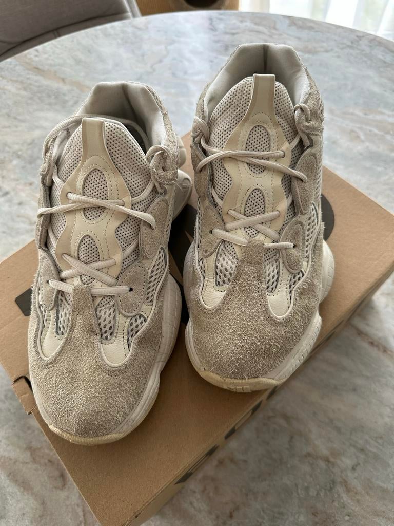 Adidas Yeezy 500 Bone White - Gedragen met doos, Verzenden, Beige, Sneakers of Gympen, Gedragen