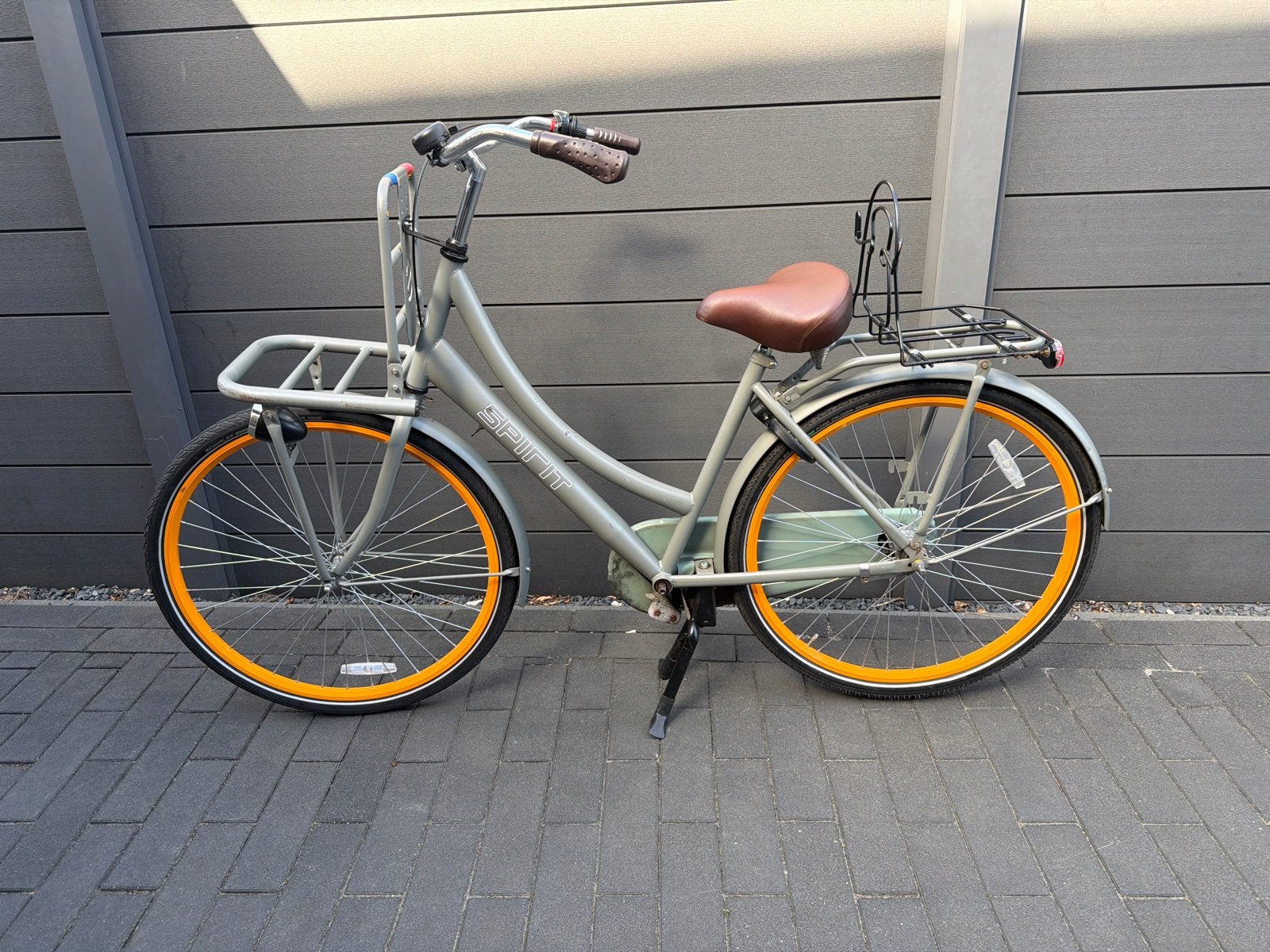 Spirit transportfiets met voordrager en terugtraprem, Fietsen en Brommers, Fietsen | Dames | Damesfietsen, Terugtraprem, Gebruikt