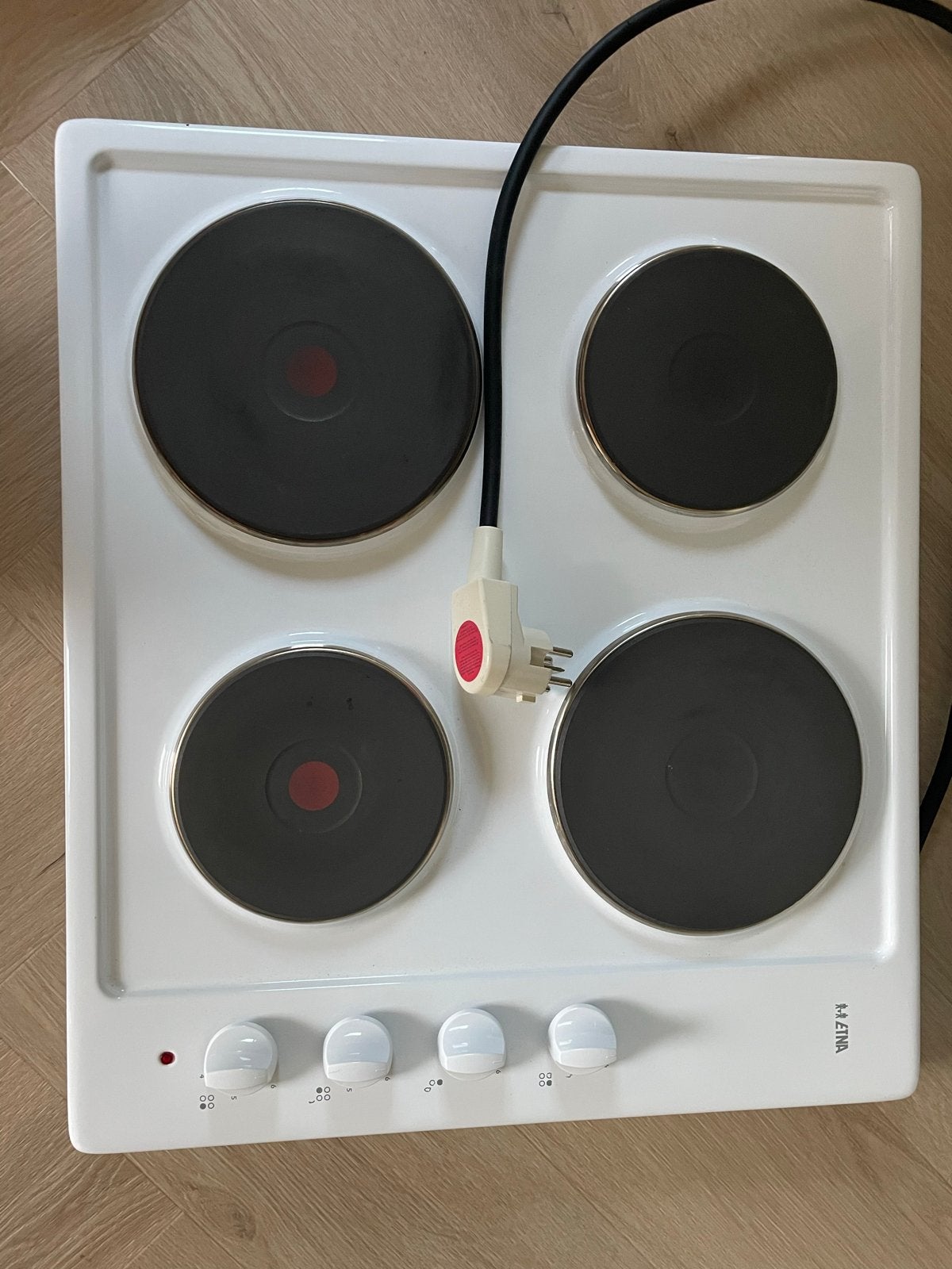 Elektrische kookplaat met 4 zones, Ophalen, Gebruikt, 4 kookzones, Vrijstaand