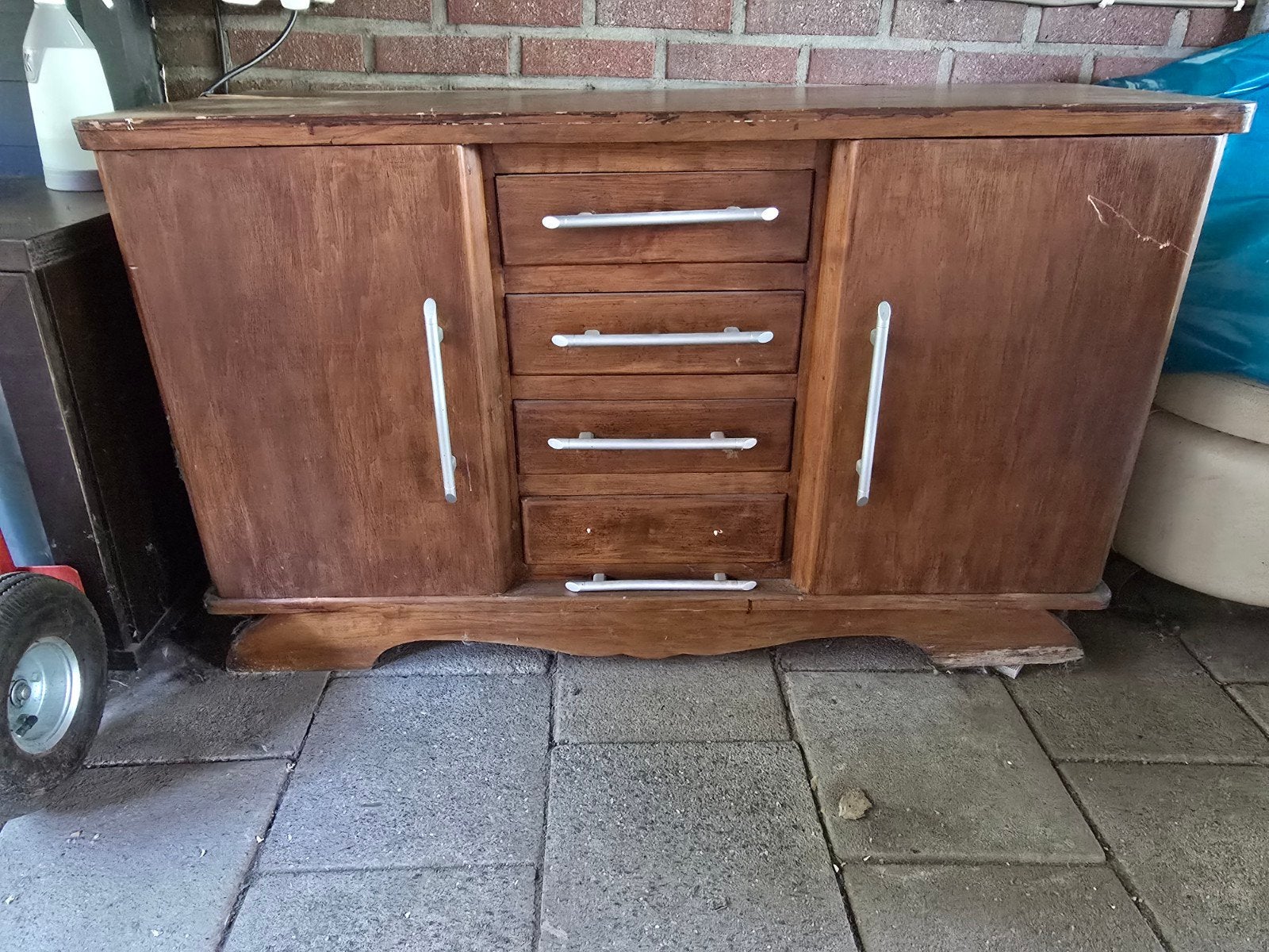 Oud houten kastje met lades - opknapper, Antiek en Kunst, Ophalen