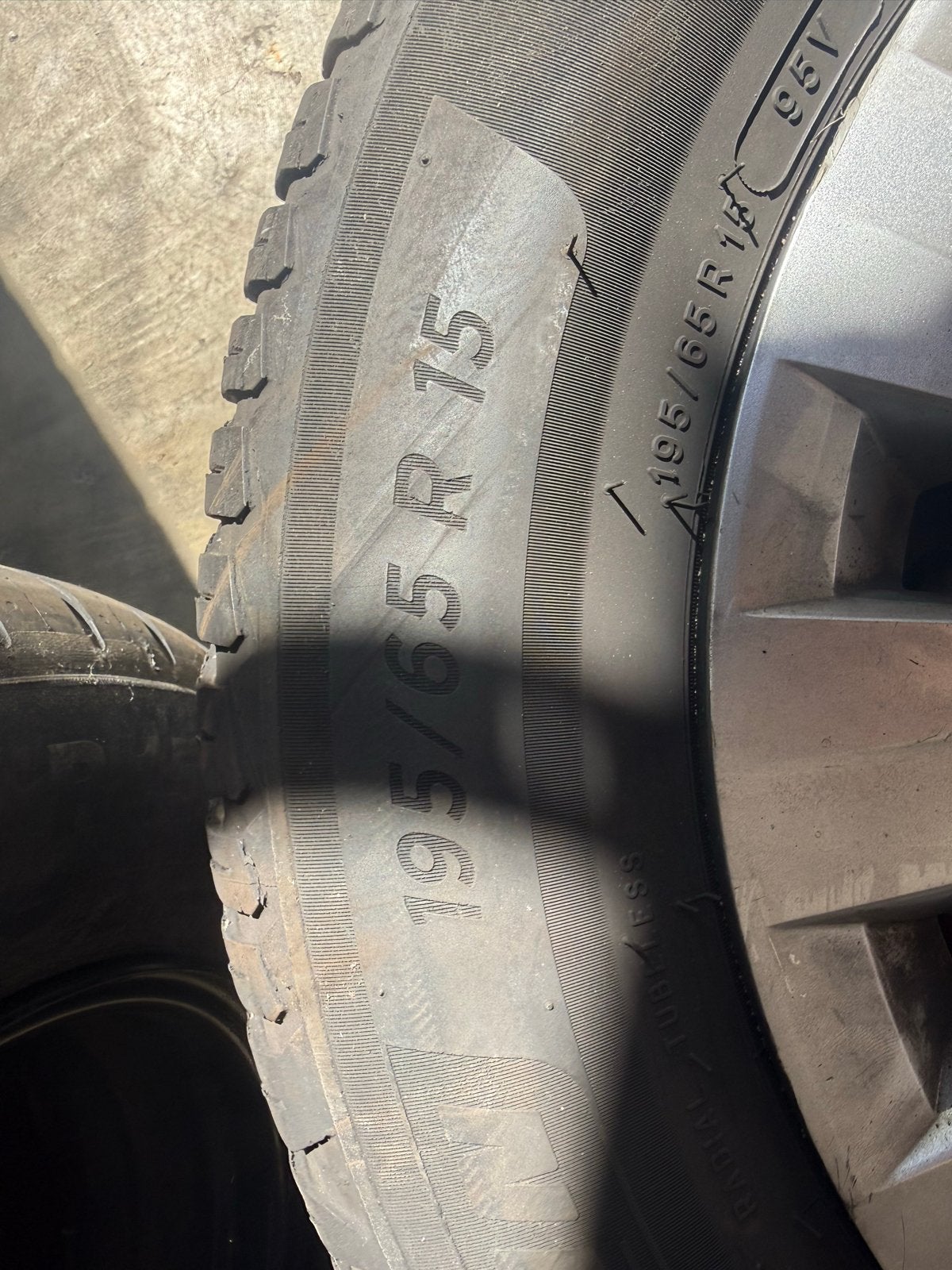 Michelin All Season banden met velgen 195/65 R15, Gebruikt, 15 inch, Banden en Velgen, Ophalen of Verzenden