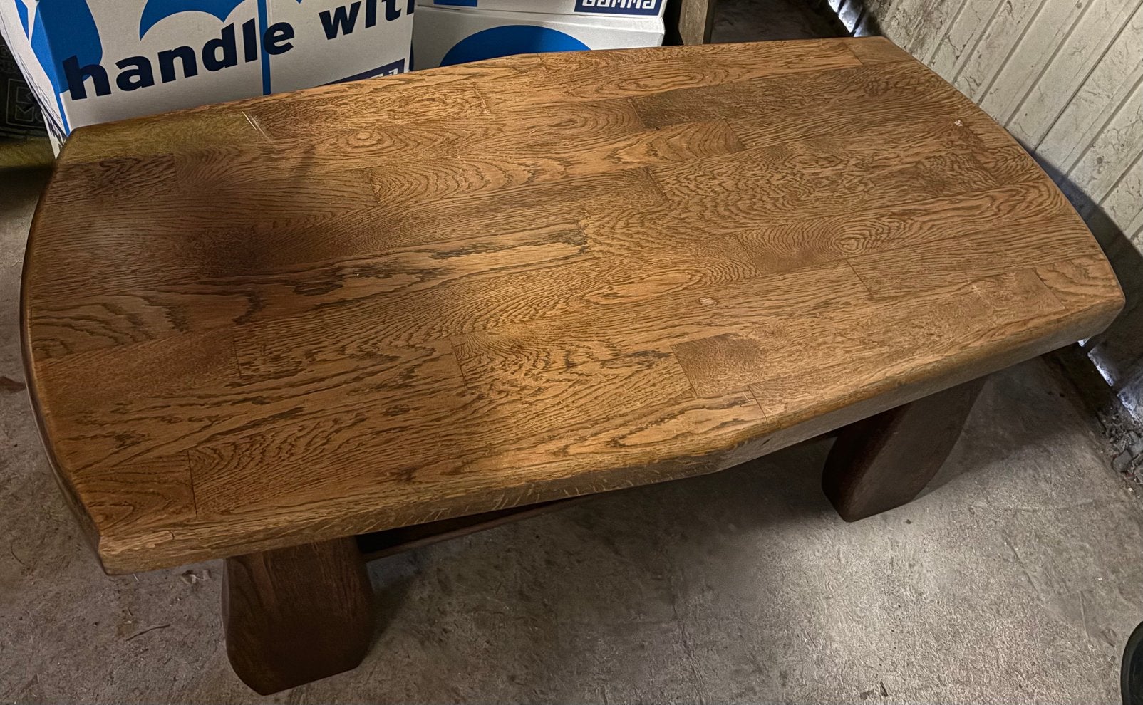 Zware salontafel, Ophalen, Gebruikt, 100 tot 150 cm, Eikenhout