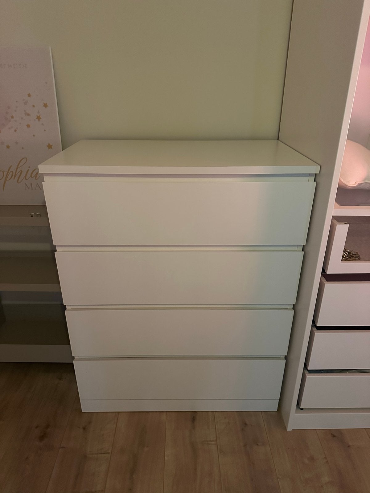 IKEA MALM Ladekast met 4 laden - Wit, Huis en Inrichting, Ophalen, Gebruikt, 100 tot 150 cm, 50 tot 100 cm