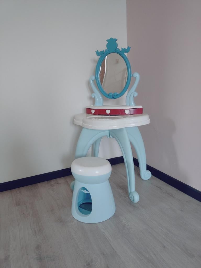 Leuke kinder kaptafel met krukje en spiegel, Ophalen, Gebruikt, Minder dan 100 cm, Prinses, Speels, Kinderlijk