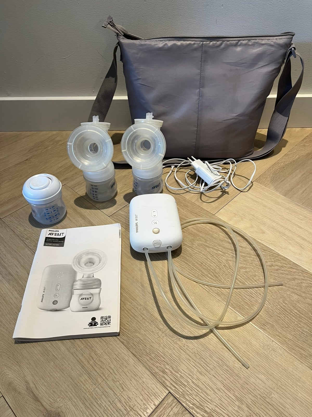 Dubbelzijdige kolf, Gebruikt, Borstkolf, Draagbaar, Philips Avent